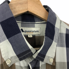 Load image into Gallery viewer, Aquascutum Block Check Short Sleeved Shirt - Large (L) PTP 24.5"