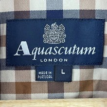 Load image into Gallery viewer, Aquascutum House Check Long Sleeved Shirt - Large (L) PTP 21.5"