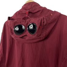 Load image into Gallery viewer, C.P Company Burgundy Goggle Hooded Overshirt - Triple Extra Large (XXXL) PTP 24"