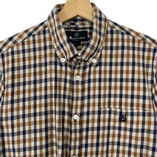 Load image into Gallery viewer, Aquascutum House Check Short Sleeved Shirt - Large (L) PTP 20.5"