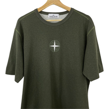 Load image into Gallery viewer, Stone Island Olive Short Sleeved Logo T-Shirt - Large (L) PTP 22.5"