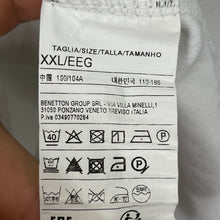 Load image into Gallery viewer, Benetton White / Blue Long Sleeved Rugby Shirt - Double Extra Large (XXL) PTP 25"