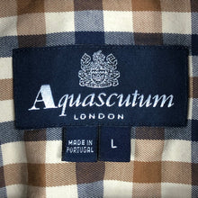 Load image into Gallery viewer, Aquascutum House Check Long Sleeved Shirt - Large (L) PTP 22"