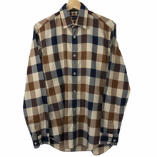 Load image into Gallery viewer, Aquascutum Block Check Long Sleeved Shirt - Small (S) PTP 20.25"
