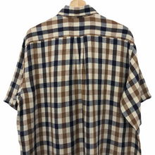 Load image into Gallery viewer, Aquascutum Block Check Short Sleeved Shirt - Extra Large (XL) PTP 27"