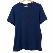 Load image into Gallery viewer, Paul and Shark Blue Short Sleeved Logo T-Shirt - Medium (M) PTP 19.5"