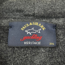 Load image into Gallery viewer, Paul and Shark Grey Embroidered Logo Hoody - Triple Extra Large (XXXL) PTP 24.5"