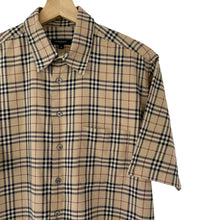 Load image into Gallery viewer, Burberry Nova Check Short Sleeved Shirt - Medium (M) PTP 22"