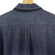 Load image into Gallery viewer, Stone Island Navy Blue Denim Full Zip Pocket Overshirt - Large (L) PTP 21"