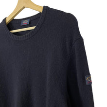 Load image into Gallery viewer, Paul and Shark Navy Crew Neck Wool Sweater - Large (L) PTP 21.5"