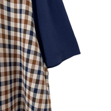 Load image into Gallery viewer, Aquascutum Navy / House Check Short Sleeved Polo - Triple Extra Large (XXXL) PTP 26"