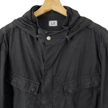 Load image into Gallery viewer, C.P Company Black Goggle Hooded Overshirt - Double Extra Large (XXL) PTP 24"