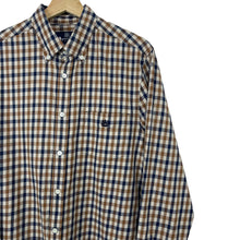 Load image into Gallery viewer, Aquascutum House Check Long Sleeved Shirt - Large (L) PTP 22"