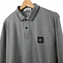 Load image into Gallery viewer, Stone Island Grey Long Sleeved Polo - Extra Large (XL) PTP 22.5"