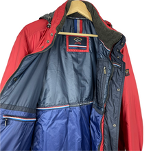 Load image into Gallery viewer, Paul and Shark Red Hooded Shimmer Jacket - Large (L) PTP 24.75"