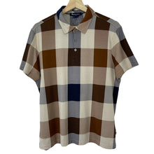 Load image into Gallery viewer, Aquascutum Block Check Short Sleeved Polo - Large (L) PTP 22"