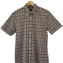 Load image into Gallery viewer, Aquascutum House Check Short Sleeved Shirt - Large (L) PTP 21"