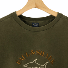 Load image into Gallery viewer, Paul and Shark Khaki Crew Neck Logo Sweater - Small (S) PTP 20"