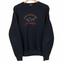 Load image into Gallery viewer, Paul and Shark Navy Embroidered Logo Crew Neck Sweater - Medium (M) PTP 20.5"