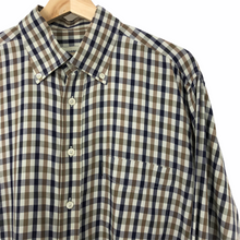 Load image into Gallery viewer, Aquascutum House Check Long Sleeved Shirt - Large (L) PTP 25"