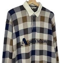 Load image into Gallery viewer, Aquascutum Block Check Long Sleeved Rugby Shirt - Large (L) PTP 22.75"