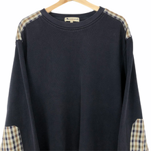 Load image into Gallery viewer, Aquascutum Navy / Check Crew Neck Sweater - Double Extra Large (XXL) PTP 25.75"