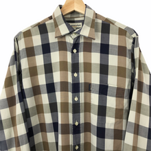 Load image into Gallery viewer, Aquascutum Block Check Long Sleeved Shirt - Medium (M) PTP 22"