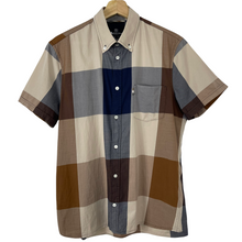Load image into Gallery viewer, Aquascutum Block Check Short Sleeved Shirt - Medium (M) PTP 21.25"