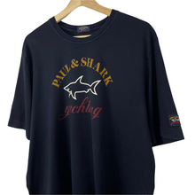 Load image into Gallery viewer, Paul and Shark Navy Short Sleeved Logo T-Shirt - Extra Large (XL) PTP 23.5"