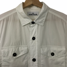 Load image into Gallery viewer, Stone Island Marina White Button Up Overshirt - Medium (M) PTP 21"