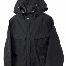 Load image into Gallery viewer, C.P Company Black Goggle Hooded Overshirt - Large (L) PTP 21"