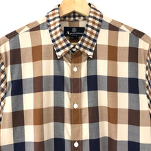 Load image into Gallery viewer, Aquascutum Check Short Sleeved Shirt - Large (L) PTP 21.75"