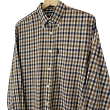 Load image into Gallery viewer, Aquascutum House Check Long Sleeved Shirt - Medium (M) PTP 21"