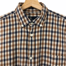 Load image into Gallery viewer, Aquascutum House Check Short Sleeved Shirt - Medium (M) PTP 20.75"