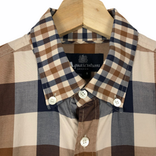 Load image into Gallery viewer, Aquascutum Check Short Sleeved Shirt - Small (S) PTP 19.5"