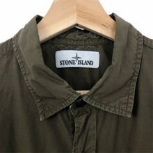 Load image into Gallery viewer, Stone Island Khaki Button Up Overshirt - Medium (M) PTP 20"