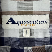 Load image into Gallery viewer, Aquascutum Block Check Short Sleeved Shirt - Large (L) PTP 25.5"