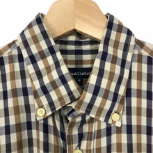 Load image into Gallery viewer, Aquascutum House Check Short Sleeved Shirt - Medium (M) PTP 21.5"