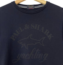 Load image into Gallery viewer, Paul and Shark Navy Short Sleeved Logo T-Shirt - Medium (M) PTP 18.5"