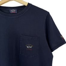 Load image into Gallery viewer, Paul and Shark Navy Short Sleeved Pocket Logo T-Shirt - Medium (M) PTP 19.5"