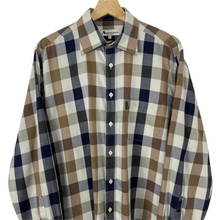 Load image into Gallery viewer, Aquascutum Block Check Long Sleeved Shirt - Large (L) PTP 24.75"