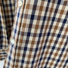 Load image into Gallery viewer, Aquascutum House Check Long Sleeved Shirt - Large (L) PTP 21.5"