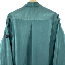 Load image into Gallery viewer, Paul and Shark Water Green Econyl Nylon Metal Overshirt - Large (L) PTP 23.25"