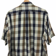 Load image into Gallery viewer, Aquascutum Block Check Short Sleeved Shirt - Large (L) PTP 24.5"