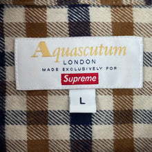 Load image into Gallery viewer, Aquascutum x Supreme House Check Flannel Long Sleeved Shirt - Large (L) PTP 23.25"