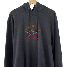 Load image into Gallery viewer, Paul and Shark Grey Embroidered Logo Hoody - Triple Extra Large (XXXL) PTP 24.5"
