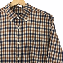 Load image into Gallery viewer, Aquascutum House Check Long Sleeved Shirt - Medium (M) PTP 20.25"