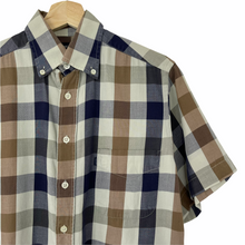 Load image into Gallery viewer, Aquascutum Block Check Short Sleeved Shirt - Small (S) PTP 21.25"