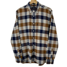 Load image into Gallery viewer, Aquascutum Block Check Flannel Long Sleeved Shirt - Large (L) PTP 21.5"