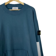 Load image into Gallery viewer, Stone Island Blue Reflective Crew Neck Sweater - Double Extra Large (XXL) PTP 25.75"
